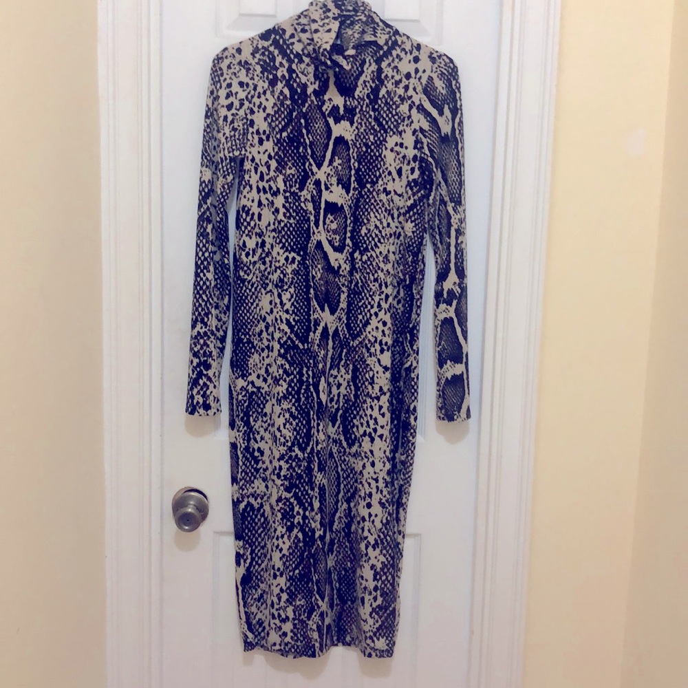Zara turtle neck midi dress